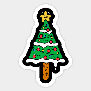Christmas Tree Popsicle Sticker
